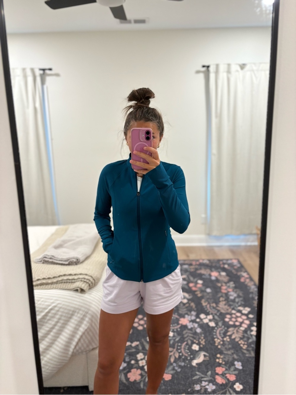 Athleta Salutation Ribbed Zip Up Size Small